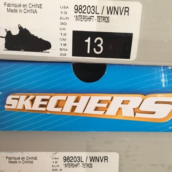 BRAND NEW youth boy girl skechers intershift white velcro shoes size 12 & 13 - Picture 8 of 8